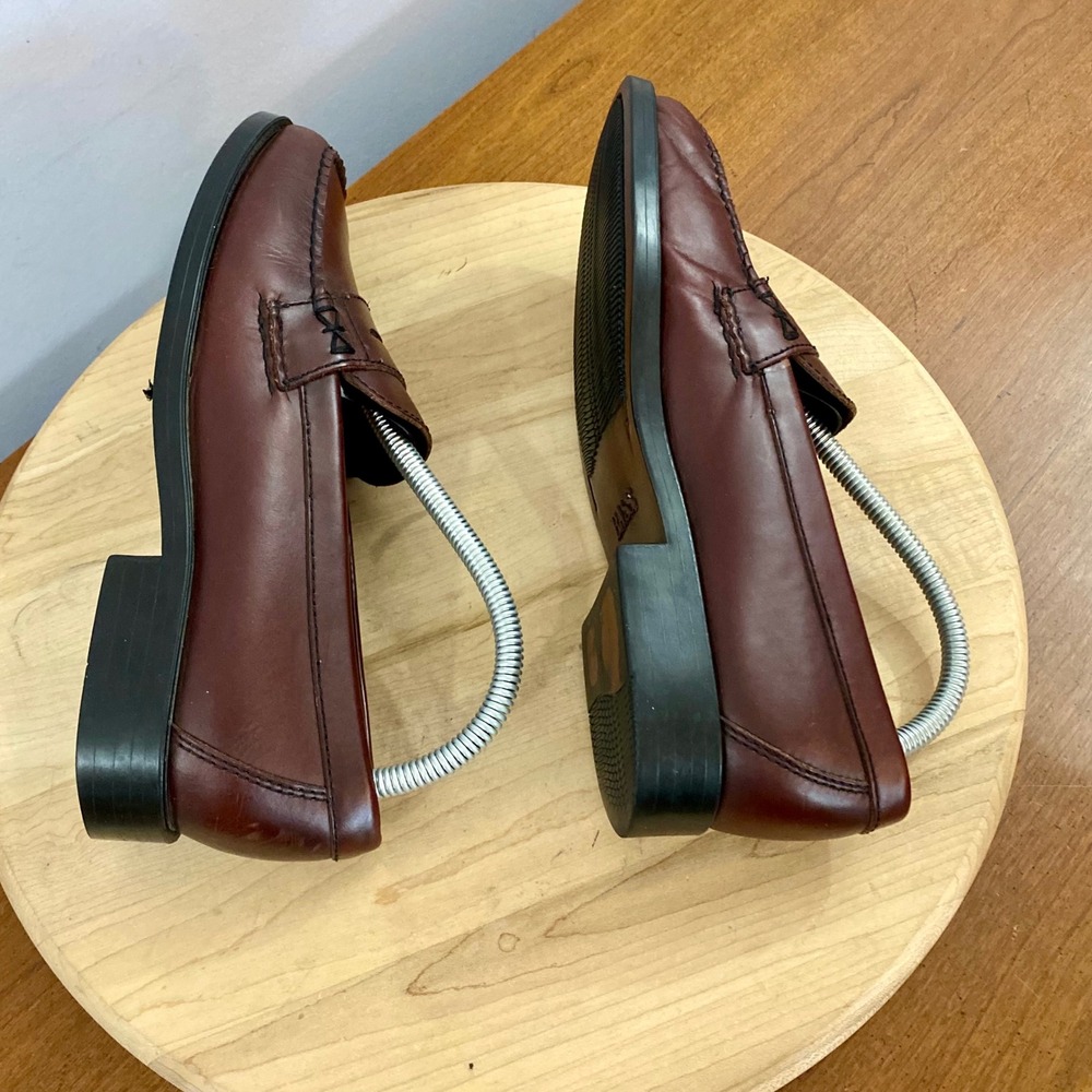 Vintage G.H. Bass Weejuns Katherine II Penny Loafers Burgundy Leather Womens 8.5 - Picture 11 of 13
